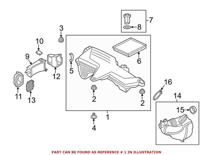 BMW Air Filter and Housing Assembly 13717604305 - Genuine BMW